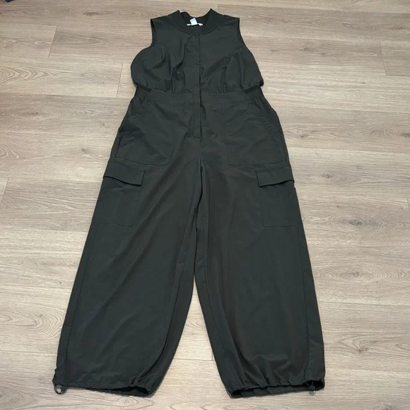 Athleta Brooklyn Utility Jumpsuit Olive Green Style 824834 14 - Picture 3 of 16